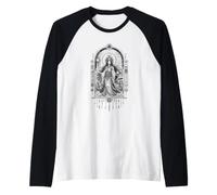 Amaterasu Dea del Sole Mitologia Giapponese Linea Sacra Art Maglia con Maniche Raglan