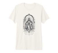 Amaterasu Dea del Sole Mitologia Giapponese Linea Sacra Art Maglietta Premium