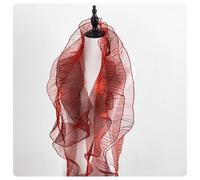 AMateschitz Bordo in pizzo con volant, larghezza 12 cm, in organza, plissettato, con gradiente, in tulle, in chiffon, colorato, per abito da sposa, rosso, 20 metri