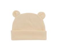 AMateschitz Mickey Mouse - Berretto per neonati, in tinta unita, motivo: Winnie the Pooh, con orecchie da mickey, per neonato, ragazza, ragazzo, 0-6 Mo, beige., Taglia unica