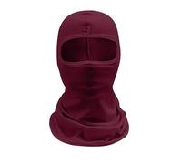 AMateschitz Passamontagna mimetico Balaclava, calda cappa per il viso al sole, maschera integrale traspirante, antivento, camo, tinta unita, pitone, a quadretti, 40 x 25 cm, Bordeaux, Taglia unica