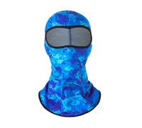 AMateschitz Passamontagna mimetico Balaclava, calda cappa per il viso al sole, maschera integrale traspirante, antivento, camo, tinta unita, pitone, a quadretti, 40 x 25 cm, Blu mimetico, Taglia unica