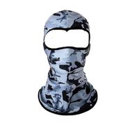 AMateschitz Passamontagna mimetico Balaclava, calda cappa per il viso al sole, maschera integrale traspirante, antivento, camo, tinta unita, pitone, a quadretti, 40 x 25 cm, Camouflage grigio chiaro