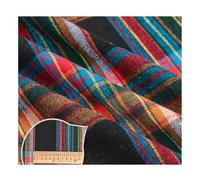 AMateschitz Tessuto di cotone a quadri, in 100% cotone, motivo a quadri, per Natale, plaid, patchwork, quadrato, al metro, per cucito, trapunta fai da te, colorato, 1 m x 150 cm