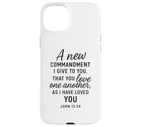 Amatevi gli uni gli altri Giovanni 13:34 Scrittura Versetto Bibbia Preghiera Dio Custodia per iPhone 15 Plus