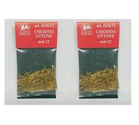 AMATI CHIODINI OTTONE SET 2 BUSTE da 200 pz + 200 pz - Chiodini 12 mm