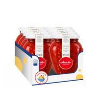 Amato Crema di Peperoncino Piccante 314 ml, Crema Spalmabile di Peperoncino, Ideale per Bruschette, Pasta, Pizza, Carne e Formaggi, Vasetto in Vetro, Confezione Multipla da 4/8/12 Pezzi (8 PEZZI)