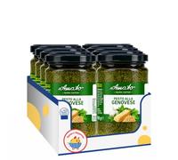 Amato Pesto alla Genovese 190 g, Salsa al Basilico per Pasta, Condimento Pronto, Ideale per Pasta, Bruschette e Panini, Vaso di Vetro, Confezione Multipla da 4/8/12 Pezzi (12 PEZZI)