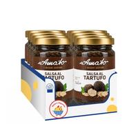 Amato Salsa al Tartufo 90 g, Crema Gourmet con Tartufo per Pasta, Crostini, Bruschette, Carne e Risotti, Vasetto in Vetro, Confezione Multipla 4/8/12 Pezzi (8 PEZZI)