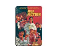 AMATWI Poster del film Pulp Fiction 34, in metallo, stile retrò, decorazione da parete per bar, grotte, bar, famiglie, garage, 20 x 30 cm