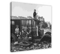AMATWI Poster di Robert Doisneau 42 poster su tela, decorazione artistica da parete per soggiorno, camera da letto, decorazione con cornice, 40 x 40 cm