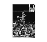 AMATWI Poster su tela con stella del basket Michael Jordan 60, decorazione artistica da parete per soggiorno e camera da letto, senza cornice, 50 x 75 cm