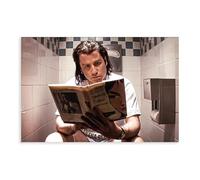 AMATWI Poster su tela per bagno Pulp Fiction, decorazione per camera da letto, stile sportivo, per ufficio, camera da letto, regalo, senza cornice, 20 x 30 cm