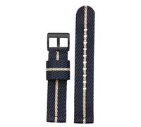 AMAUPCKCA 18mm 20mm 22mm 24mm Cinturino in Nylon Tessuto for Seiko for Omega Cinturino in Tela a sgancio rapido Esercito Militare Uomo Donna Cinturino Sportivo(Blue Rice BK,20mm)