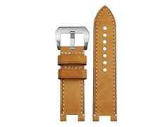 AMAUPCKCA Adatto for Cinturino for Orologio C-asio for GST-S130 / S110 / S120 / W130 / B100 / W300 Accessori for Cinturini for Orologi da Uomo in Vera Pelle(Khaki White Line SK)
