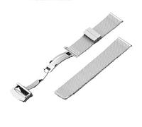 AMAUPCKCA Bracciale milanese a Maglie da 20/22 mm for Omega Seamaster 007 Cinturino in Acciaio Inossidabile di Fascia Alta for Fibbia Pieghevole IWC Pilot Quick Fit(20mm)