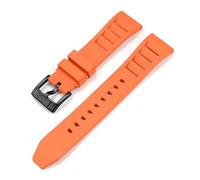 AMAUPCKCA Cinturino for orologio in fluorogomma da 22 mm for Omega, Casio, Tissot, Le Lock, SEIKO, cinturino for orologio sportivo, bracciale a sgancio rapido, accessori for orologi(Orange01,24mm)