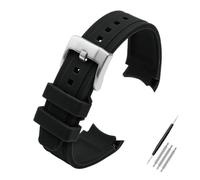 AMAUPCKCA Cinturino for Orologio in Gomma siliconica con estremità Curva for Water Ghost for Citizen for Tissot for Seiko 20MM 22MM Cinturino Sportivo da Uomo Cintura Universale(Black,24mm)