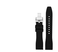 AMAUPCKCA Cinturino for Orologio in Gomma siliconica con estremità Curva for Water Ghost for Citizen for Tissot for Seiko 20MM 22MM Cinturino Sportivo da Uomo Cintura Universale(Black SK,24mm)