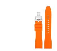 AMAUPCKCA Cinturino for Orologio in Gomma siliconica con estremità Curva for Water Ghost for Citizen for Tissot for Seiko 20MM 22MM Cinturino Sportivo da Uomo Cintura Universale(Orange SK,20mm)