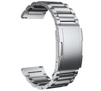 AMAUPCKCA Cinturino for Orologio in Lega di Titanio da 24 mm Compatibile for Suunto7 9 9 Baro D5 Spartan Sport Polso HR Bracciale a sgancio rapido(Silver)