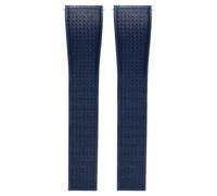 AMAUPCKCA CTS Cinturino for Orologio in Gomma fluorurata FKM 20/22mm Cinturino for Orologio Pieghevole con Fibbia 316L a sgancio rapido Cinturino Impermeabile(Dark Blue,22mm)