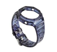 AMAUPCKCA DW 6900 Custodia + Cinturino for Casio G-Shock DW-6900 Trasparente TPU Resina Lunetta in Silicone Fascia Uomo Donna Sport Watch Accessori Uomo(Sapphire Blue)