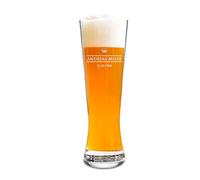 AMAVEL Bicchiere da Birra Weiss con Incisione Corona, Personalizzato con Nome e Data, Calici in Vetro da Collezione, Accessori Decorativi Casa