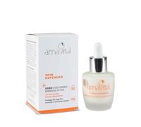 Amavital Siero Viso SPF 50 Anti Macchie Niacinamide 30ml - Skin Defender, Idratante e Illuminante con Ectoina e Resveratrolo, Uniforma l'Incarnato, Texture Leggera per Tutti i Tipi di Pelle