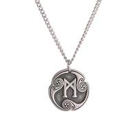 Amaxer Amaxer Collana Talismano 24 Rune Gioielli Vichinghi Collana Asatru Ciondolo Pagano Wiccan Rune Norrene Amuleto Nordico Vintage per Donne e Uomini (Mannaz) (20191107)