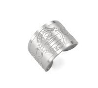 Amaxer Anello con sigillo segreto di Salomone, amuleto, amuleto, regolabile, per uomini e donne, Acciaio inossidabile