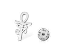 Amaxer Ankh Croce Occhio di Horus Spilla Spilla per Uomo Donna Antico simbolo egiziano Ankh Croce Spilla Pin Zaino Distintivo Cappello Borsa Decorazione Accessori, 50 cm, Acciaio inossidabile, Nessuna