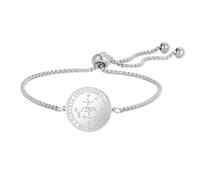 Amaxer Bracciale di San Michele con il sigillo del settimo arcangelo per donna, gioielleria talismano in acciaio inossidabile, regolabile, catena con scatola, One Size, Acciaio inossidabile