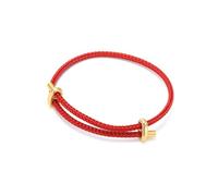 Amaxer Braccialetti in corda di cuoio intrecciata regolabili Amicizia a distanza Braccialetti coordinati regolabili Gioielli per migliori amici Coppie di innamorati (Rosso)