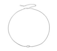 Amaxer Collana con ciondolo a forma di nodo d'amore, con doppia catena a serpente e nodo celtico, unisex, L50, Acciaio inossidabile, Nessuna pietra preziosa