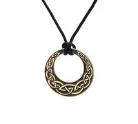 Amaxer Collana da uomo con nodo celtico vichingo vintage irlandese con ciondolo a forma di nodo, L50, Acciaio inossidabile, Nessuna pietra preziosa