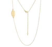 Amaxer Collane con ciondolo a forma di croce della Vergine Maria Medaglia miracolosa placcata in oro Gioielli religiosi cattolici Gioielli da regalo per donne (Stile 4)