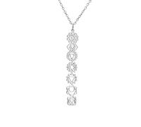 Amaxer Delicata collana lunga con ciondolo a forma di 7 chakra, yoga, da donna, regolabile, per Reiki, guarigione, chakra, energia, yoga, lunga catena a Y, L50, Acciaio inossidabile, Nessuna pietra