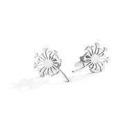 Amaxer Orecchini a fiore di dente di leone per le donne in acciaio inox Gioielli di tendenza Charm Dangle Orecchini a goccia (Argento)