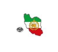 Amaxer Persia Iran Leone e Sun Flag Map Spilla smaltata Spilla Old Persian Iranian Lion Sole e Corona Spilla Gioielli Dichiarazione Zaino Distintivo Borsa Accessori Decorazione, L50, Acciaio