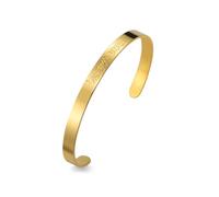 Amaxer Shema Yisrael Bracciale da donna Shema Israele preghiera ebraica ebraica ebraica kabbalah benedizione religiosa aperto braccialetto braccialetto regolabile (Oro)