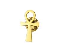 Amaxer Spilla a forma di croce di Ankh in Egitto, per donne e uomini, simbolo egizio antico, croce, chiave della vita, spille per zaino, distintivo, cappello, borsa, (Oro)