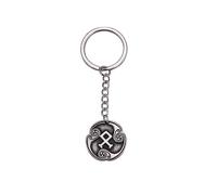 Amaxer Talismano vichingo Asatru portachiavi pagano Wiccan ciondolo norvegese vintage nordico amuleto ciondolo catena portachiavi portachiavi, Othala, 24.5mm
