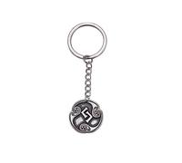 Amaxer Talismano vichingo Asatru portachiavi pagano Wiccan ciondolo norvegese vintage nordico amuleto ciondolo catena portachiavi portachiavi, Jera, 24.5mm