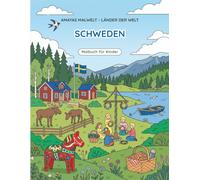 Amayas Malwelt - Länder der Welt: Schweden: Malbuch für Kinder von 3-8 Jahren
