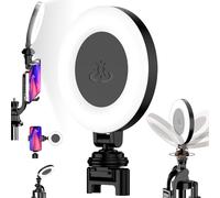 Amayo - Luce per selfie per cellulare treppiede per smartphone Bluetooth Tripod Selfie Stick Accessori per iPhone 12, 13, 14, 15 Huawei, Samsung (luce selfie)