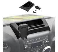 amayum Supporto per telefono compatibile con Jeep Wrangler JK JKU Dash 2012-2017 Kit multi-mount per telefono con scatola portaoggetti accessori interni
