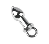 AMAZBEE Clistere in acciaio inox Douche Butt Plugs per la pulizia anale e vaginale Sling Hollow AnalPlugs per la dilatazione anale Giocattoli del sesso per adulti (S,1)