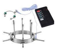 AMAZBEE Dilatatore anale Electroshock con accessori Giocattoli sessuali elettrici per anale e vaginale Speculum in acciaio inox divaricatore rettale (D,1)