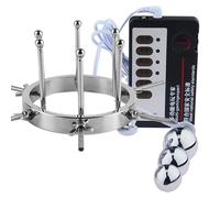 AMAZBEE Dilatatore anale Electroshock con accessori Giocattoli sessuali elettrici per anale e vaginale Speculum in acciaio inox divaricatore rettale (E,1)